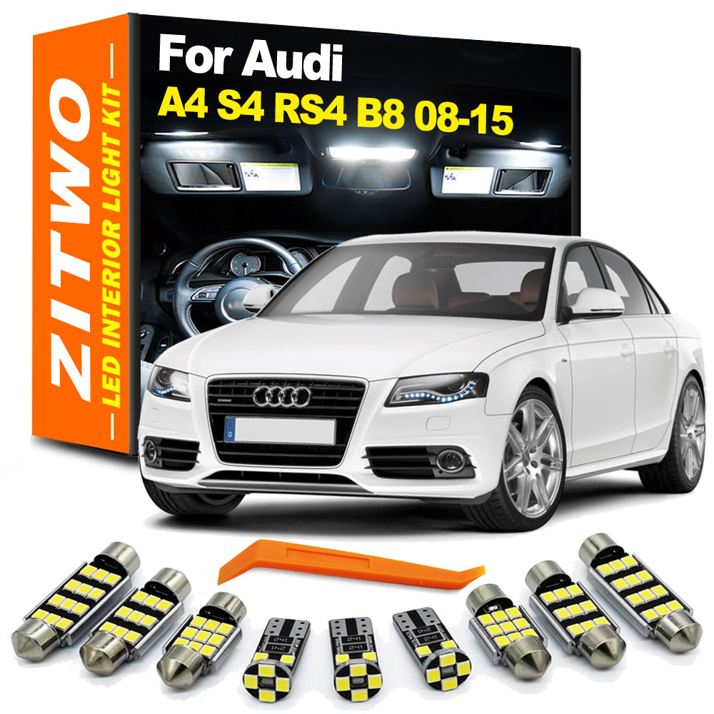 AutoGlowLED LED Interior Light Kit for Audi A4 S4 RS4 B8 Sedan Avant 2008-2015
