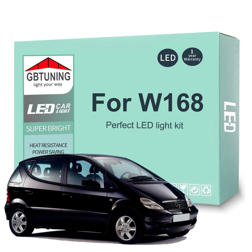 AutoGlowLED Interior LED Light Kit for Mercedes Benz A Class W168 1997-2004 Canbus 9Pcs