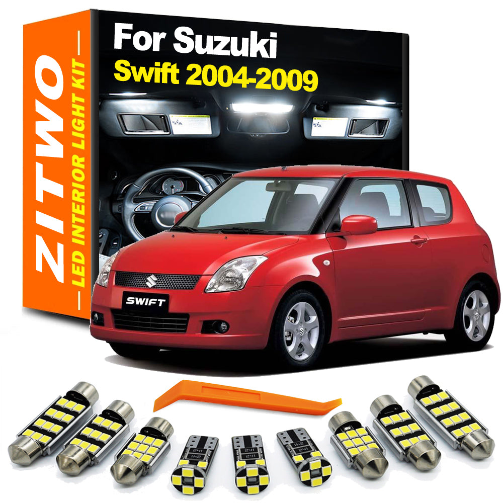 AutoGlowLED 8Pcs LED Interior Light Kit for Suzuki Swift 2004-2009 CANbus