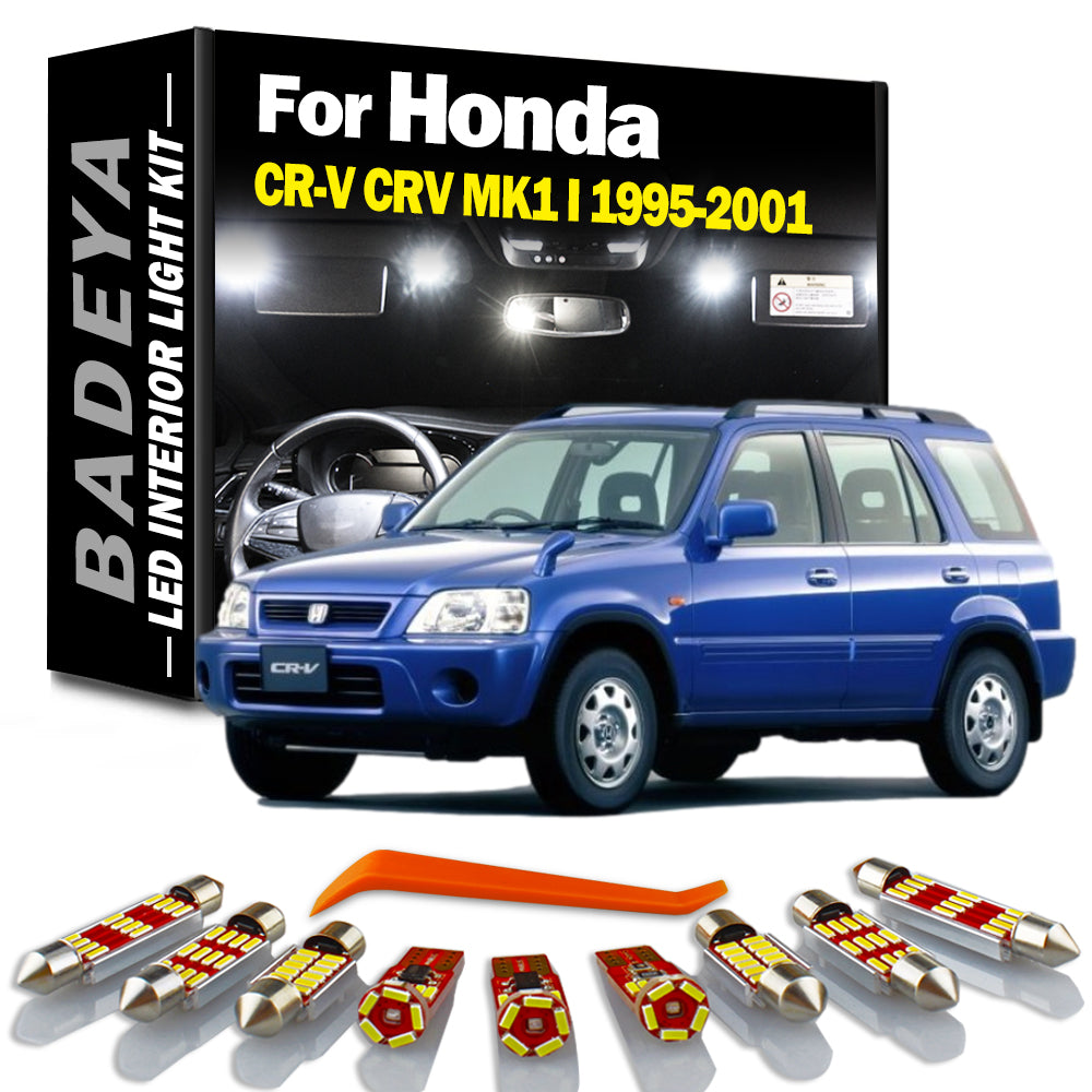 AutoGlowLED 8Pcs Canbus LED Interior Light Kit for Honda CR-V MK1 1995-2001
