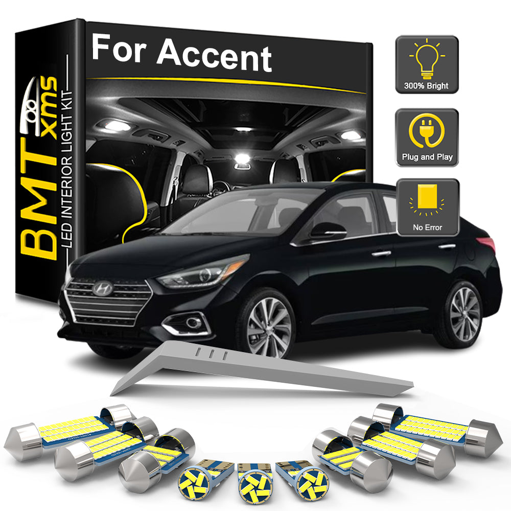 AutoGlowLED LED Interior Light Kit for Hyundai Accent 2000-2022 Canbus