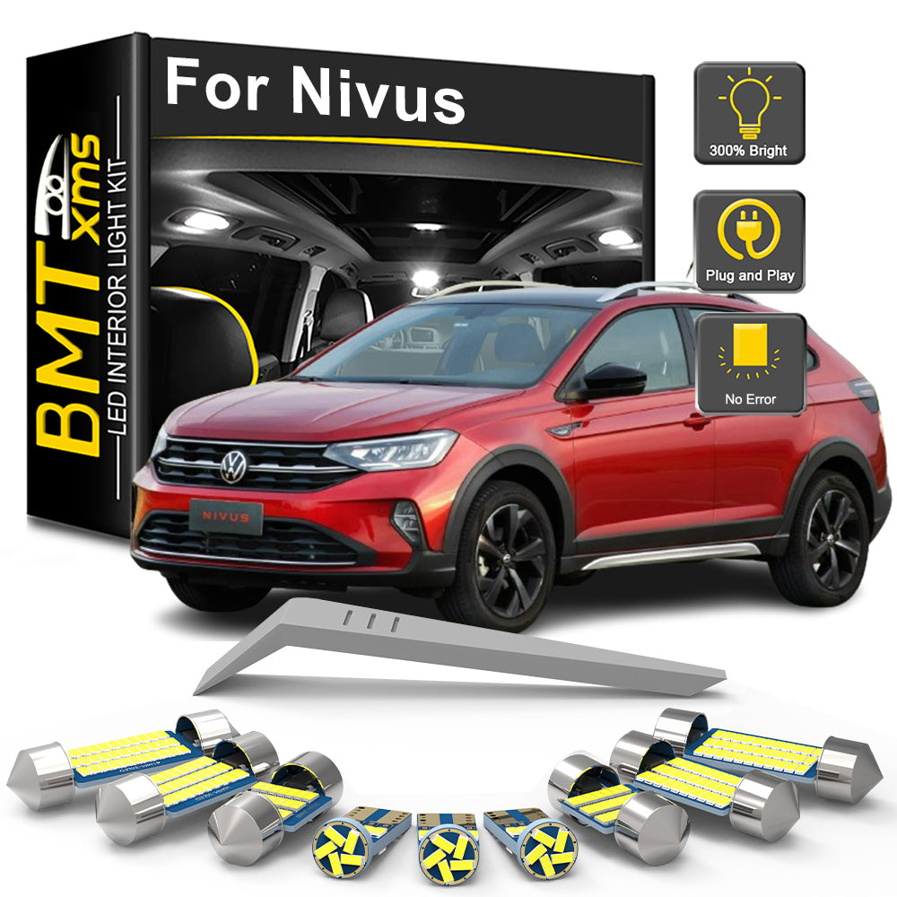 AutoGlowLED LED Interior Light Kit for VW Nivus 2020-2023 Canbus 10Pcs
