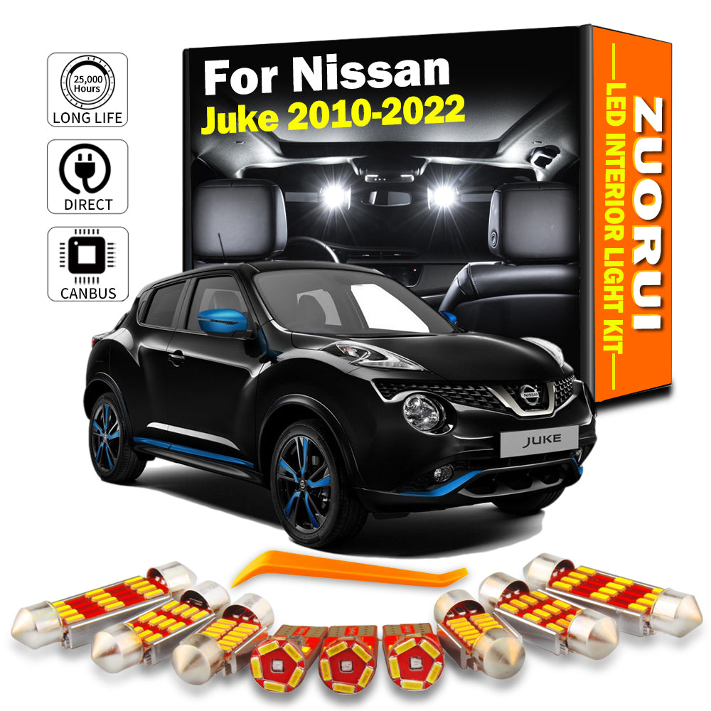 AutoGlowLED Canbus LED Interior Light Kit for Nissan Juke (2010-2022) - No Error