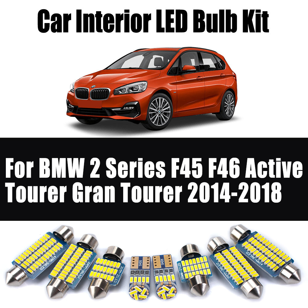 AutoGlowLED 6Pc Canbus LED Interior Light Kit for BMW 2 Series F45 F46 2014-2018