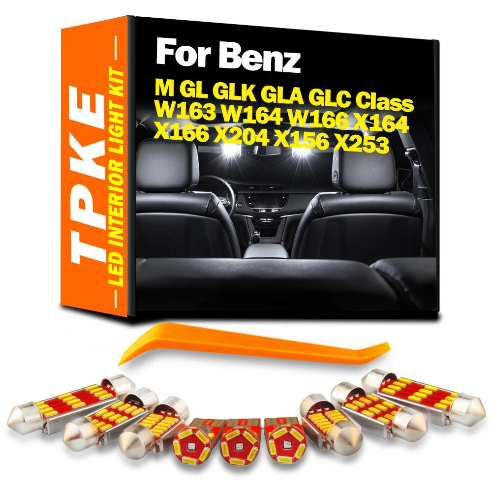 AutoGlowLED Mercedes Benz M GL GLK GLA GLC LED Interior Light Kit