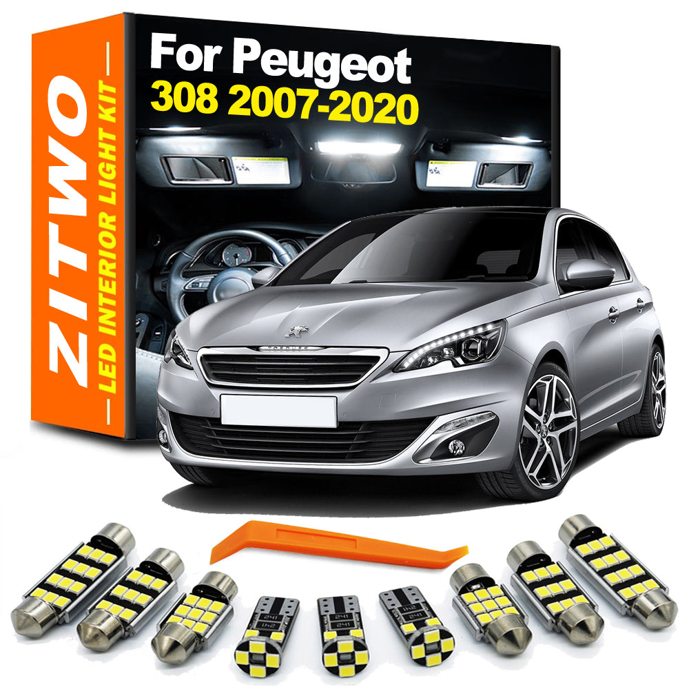 14Pcs LED Interior Light Kit for Peugeot 308 MK1 MK2 2007-2020 AutoGlowLED