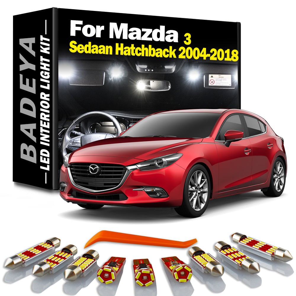 AutoGlowLED Canbus Error Free LED Interior Light Kit for Mazda 3 2004-2018