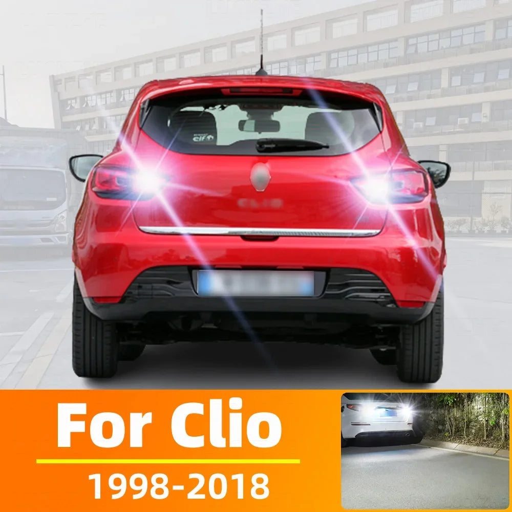 AutoGlowLED LED Reverse Light for Renault Clio 2 3 4 1998-2018 2pcs