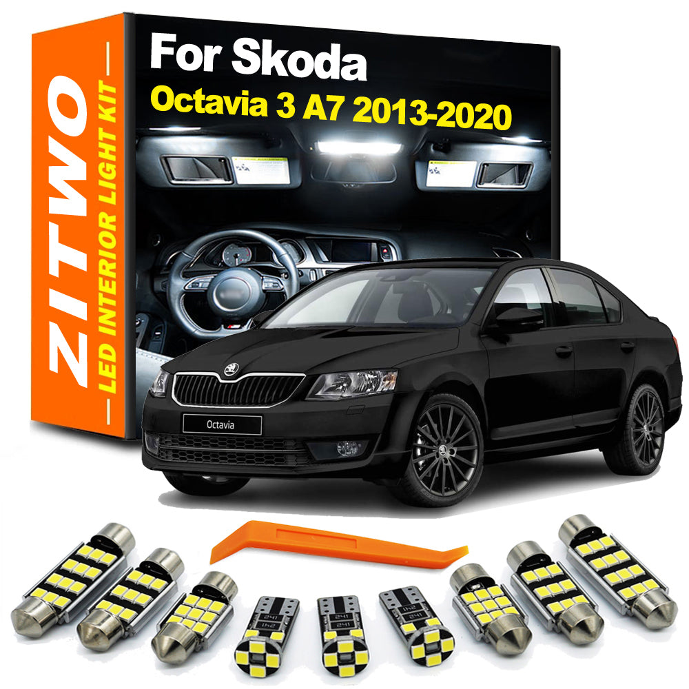 AutoGlowLED Canbus LED Interior Light Kit for Skoda Octavia 3 2013-2020