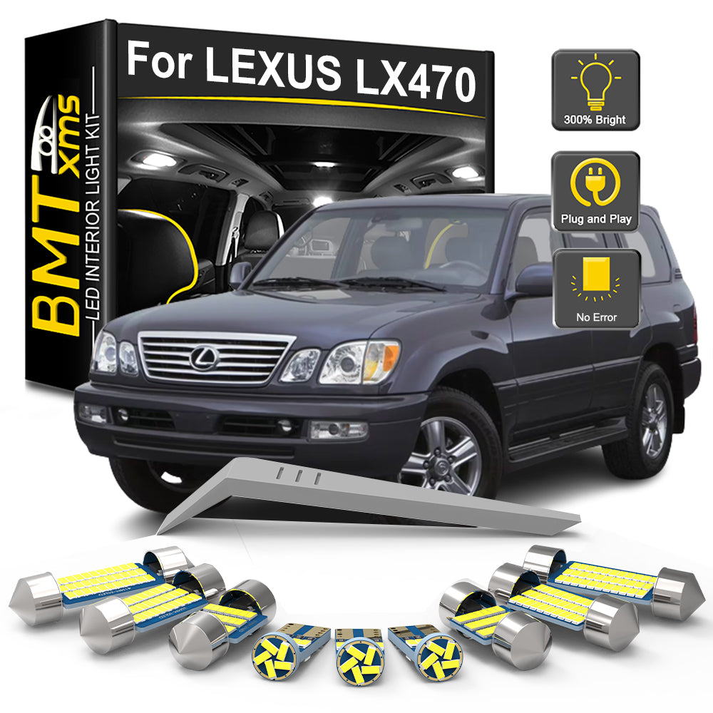 AutoGlowLED 15Pc LED Interior Light Kit for Lexus LX470 1998-2007