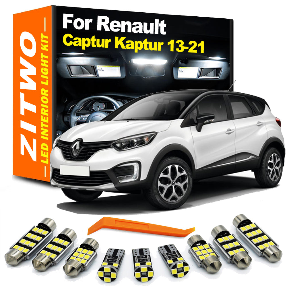 AutoGlowLED 10Pcs LED Interior Light Kit for Renault Captur 2013-2021
