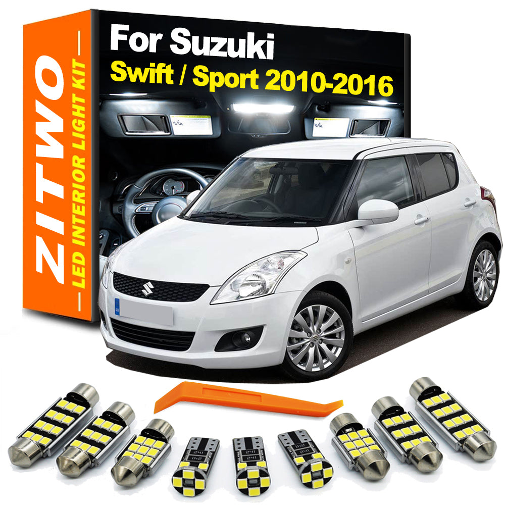 AutoGlowLED 9Pcs LED Interior Light Kit for Suzuki Swift 2010-2016