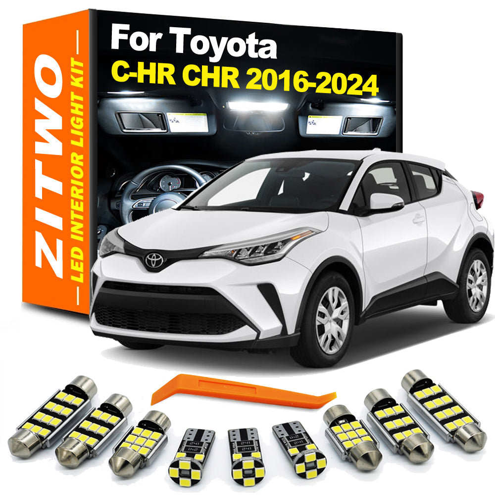 AutoGlowLED 10-Piece LED Interior Light Kit for Toyota C-HR 2016-2024