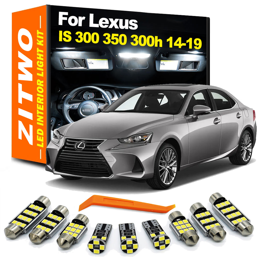 AutoGlowLED 18Pcs LED Interior Light Kit for Lexus IS 2014-2019