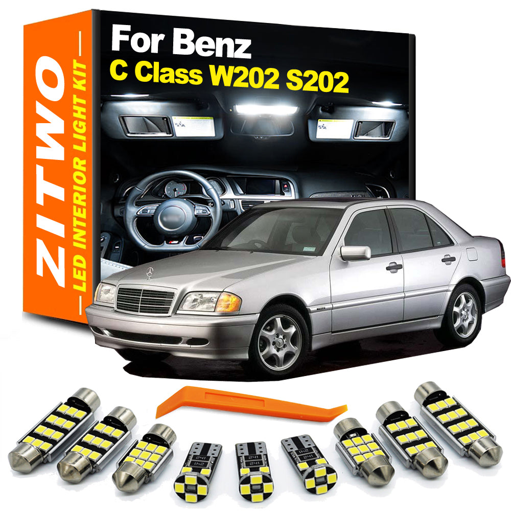 AutoGlowLED 11Pcs LED Interior Light Kit for Mercedes Benz C-Class W202 1993-2000