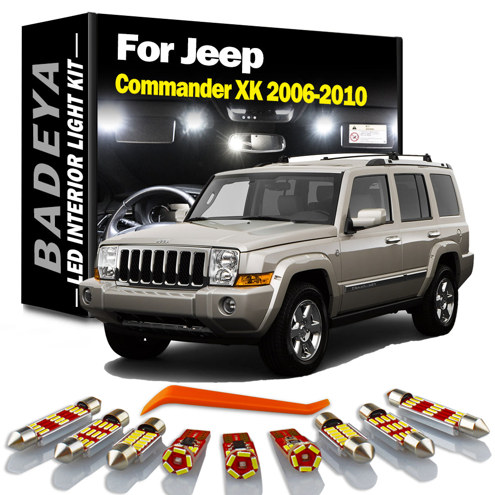 AutoGlowLED 14Pcs LED Interior Light Kit for Jeep Commander XK 2006-2010 Canbus