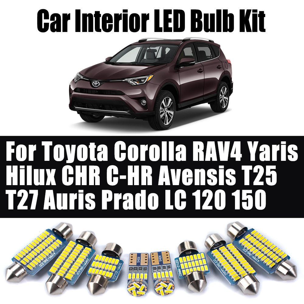 AutoGlowLED Interior LED Light Kit for Toyota Corolla RAV4 Yaris Hilux C-HR