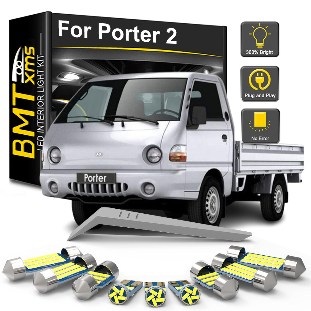AutoGlowLED 8Pcs LED Interior Light Kit for Hyundai Porter 2 2010-2024