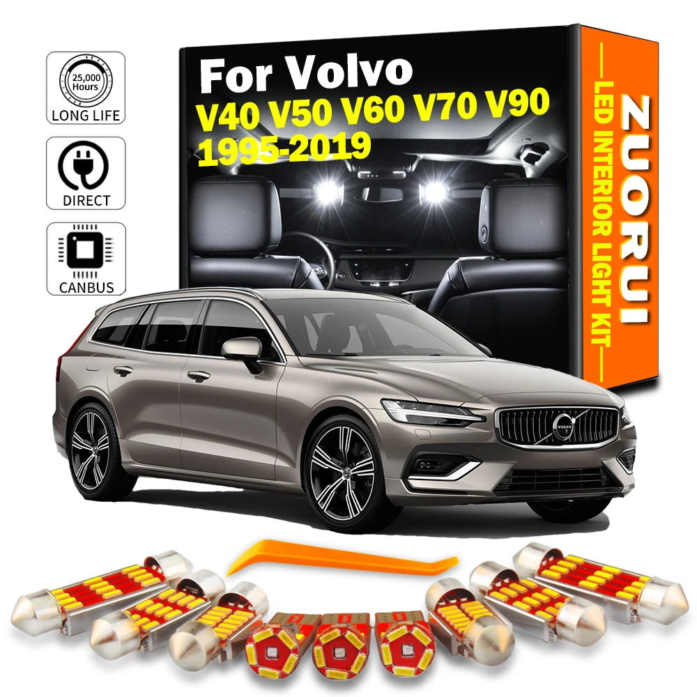 AutoGlowLED Canbus LED Interior Light Kit for Volvo V40 V50 V60 V70 V90