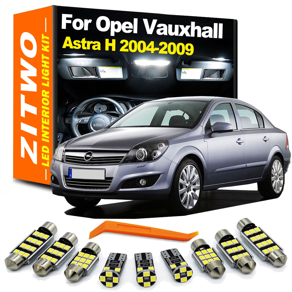 AutoGlowLED 13Pcs Canbus LED Interior Dome Light Kit for Opel Astra H 2004-2009