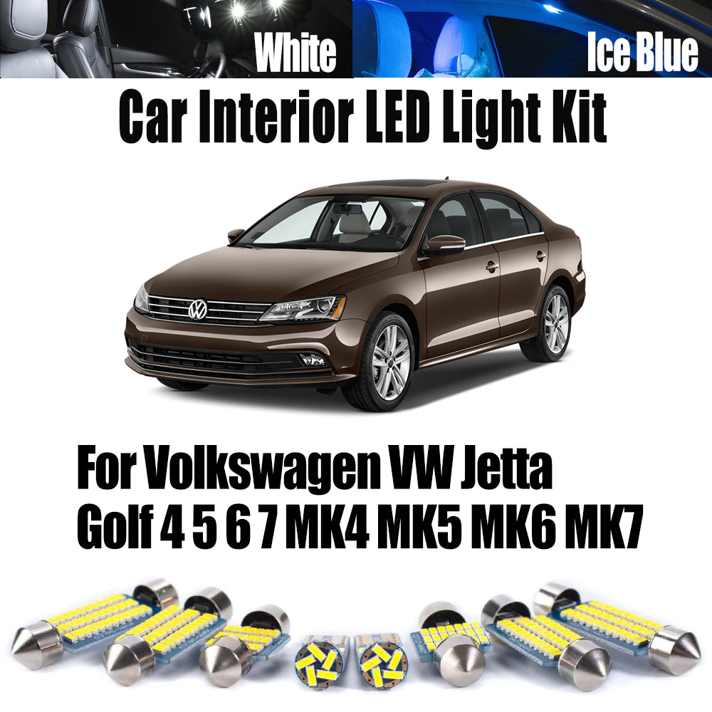 AutoGlowLED Canbus LED Interior Light Kit for VW Jetta Golf MK4-MK7