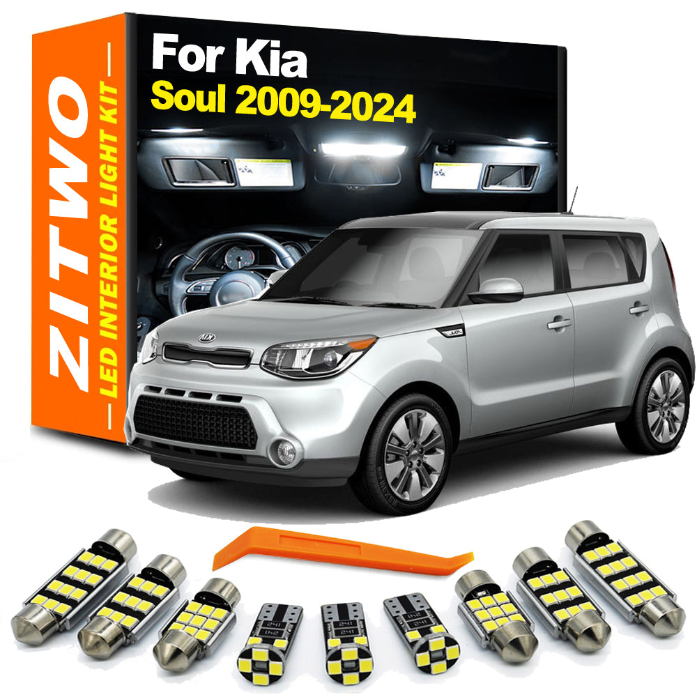 AutoGlowLED 13Pcs LED Interior Light Kit for Kia Soul 2009-2026