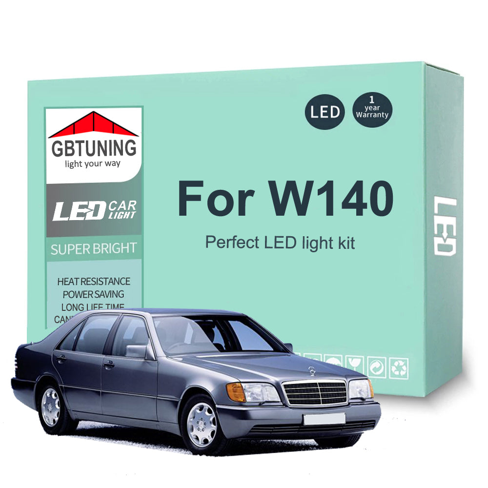 21Pcs Canbus LED Interior Light Kit for Mercedes Benz S Class W140 AutoGlowLED
