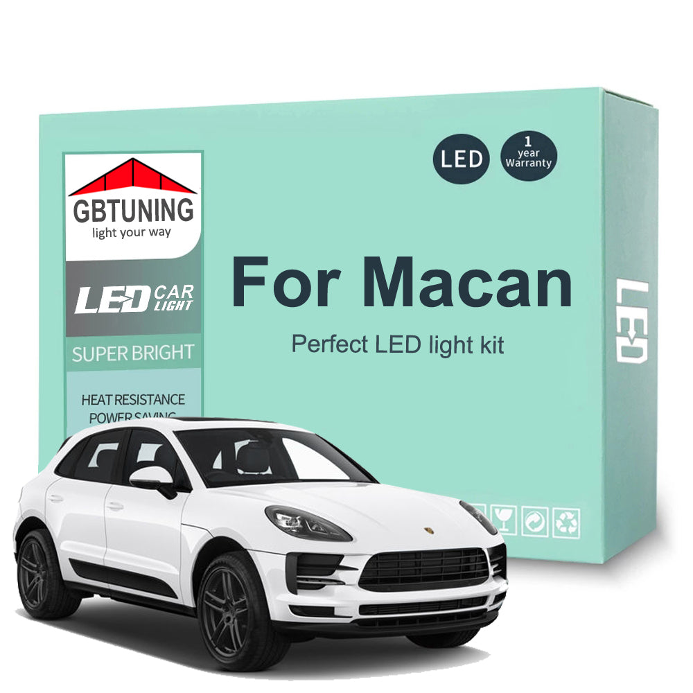 AutoGlowLED 14Pc Canbus LED Interior Light Kit for Porsche Macan 95B 2014-2020