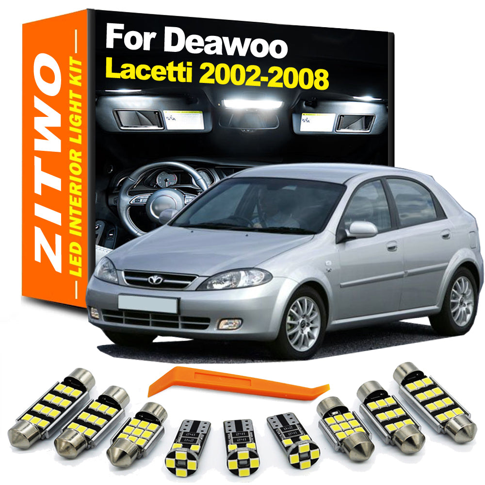 AutoGlowLED 10Pcs LED Interior Light Kit for Daewoo Lacetti 2002-2008