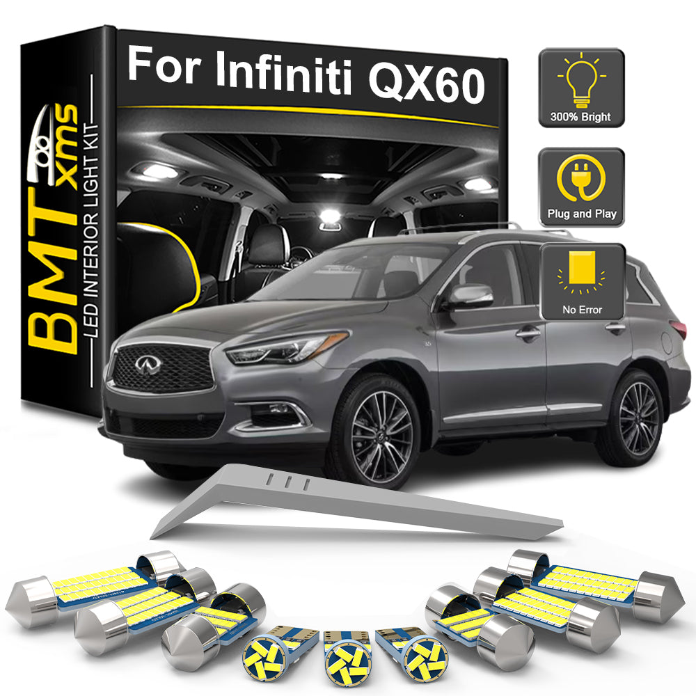 AutoGlowLED 14Pcs LED Interior Light Kit for Infiniti QX60 2013-2021