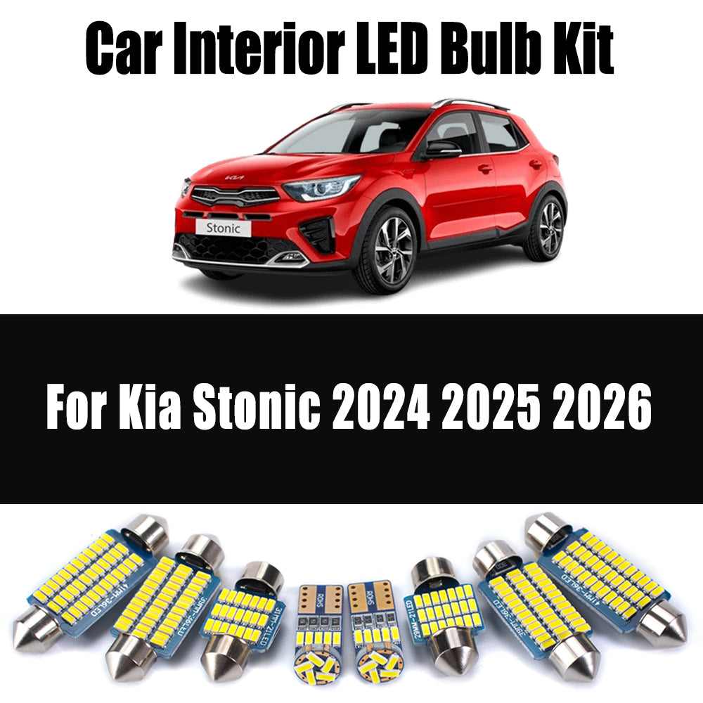 AutoGlowLED 11Pc Canbus LED Interior Light Kit for Kia Stonic 2024-2026