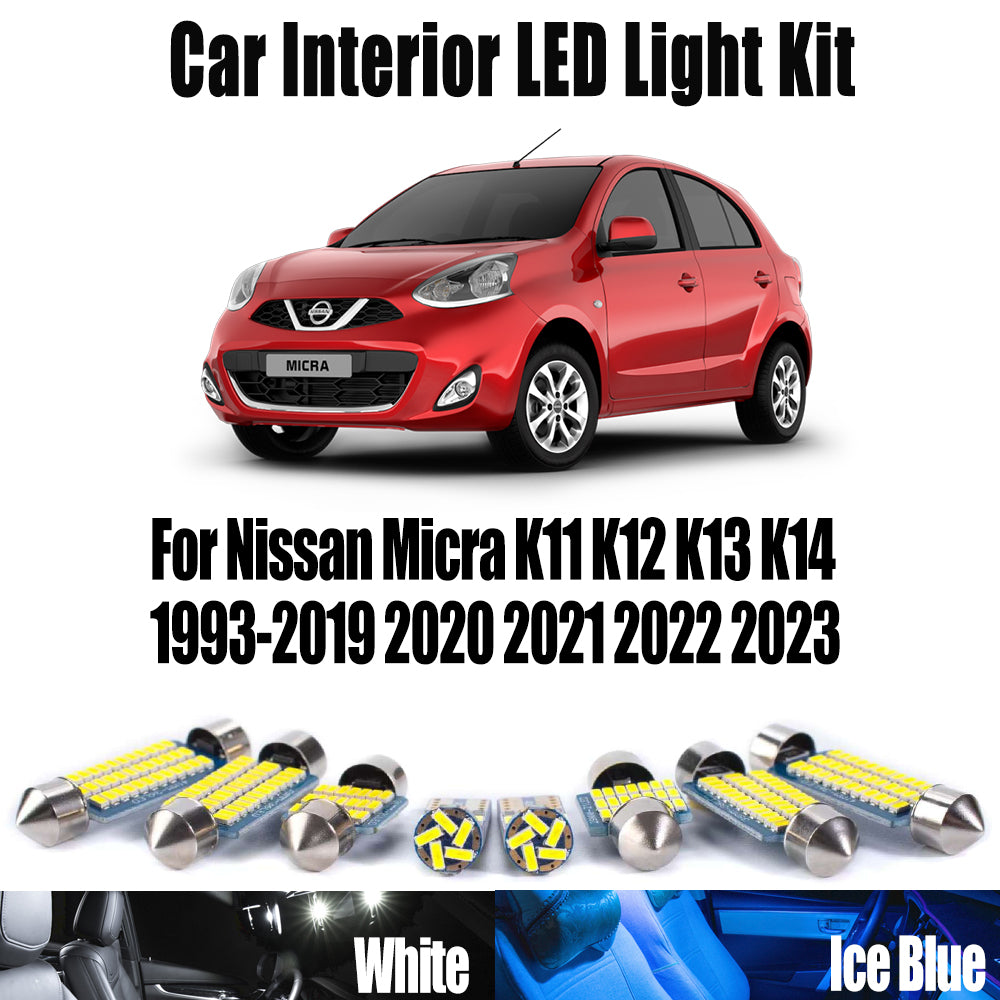 AutoGlowLED LED Interior Light Kit for Nissan Micra K11 K12 K13 K14 1993-2023