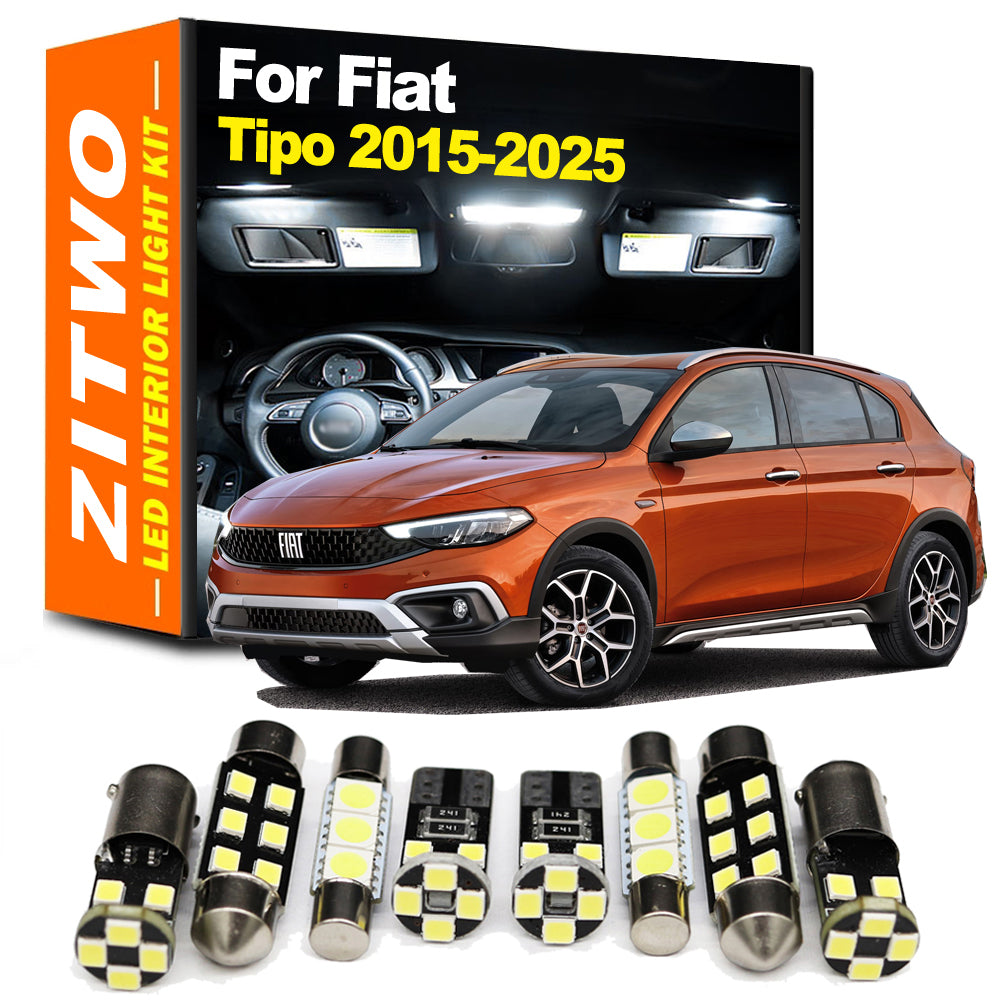 AutoGlowLED 11Pcs LED Interior Light Kit for Fiat Tipo 2015-2025