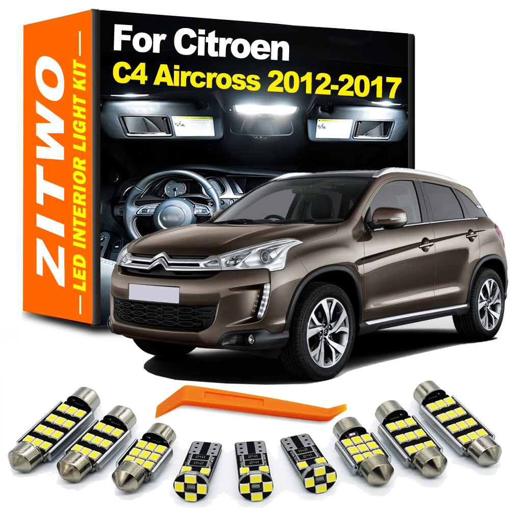 AutoGlowLED 11pc LED Interior Light Kit for Citroen C4 Aircross 2012-2017