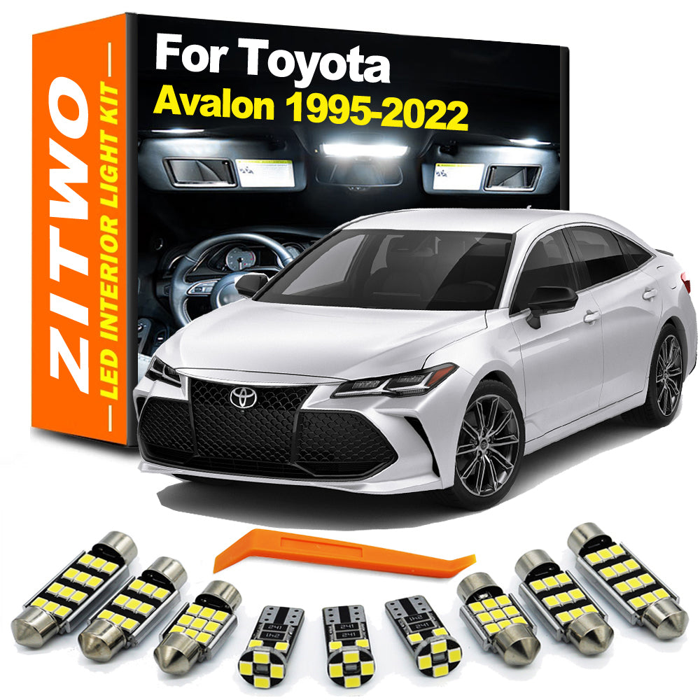 AutoGlowLED LED Interior Light Kit for Toyota Avalon 1994-2022 License Plate Bulbs