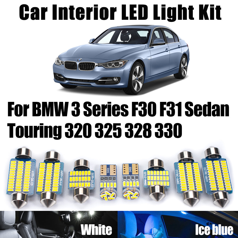 AutoGlowLED 6Pc Canbus LED Interior Light Kit for BMW 3 Series F30 F31