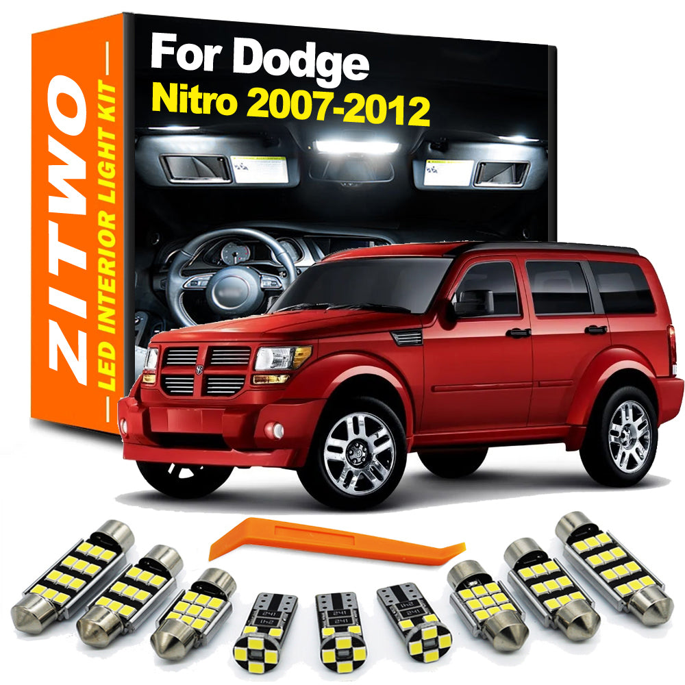 AutoGlowLED LED Interior Light Kit for Dodge Nitro 2007-2012, 10pc Canbus
