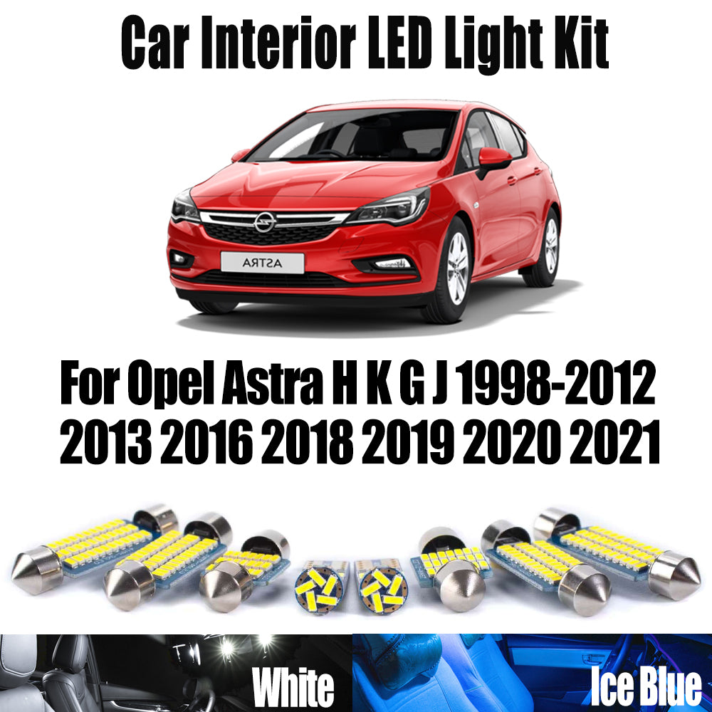 AutoGlowLED Canbus LED Interior Light Kit for Opel Astra H K G J