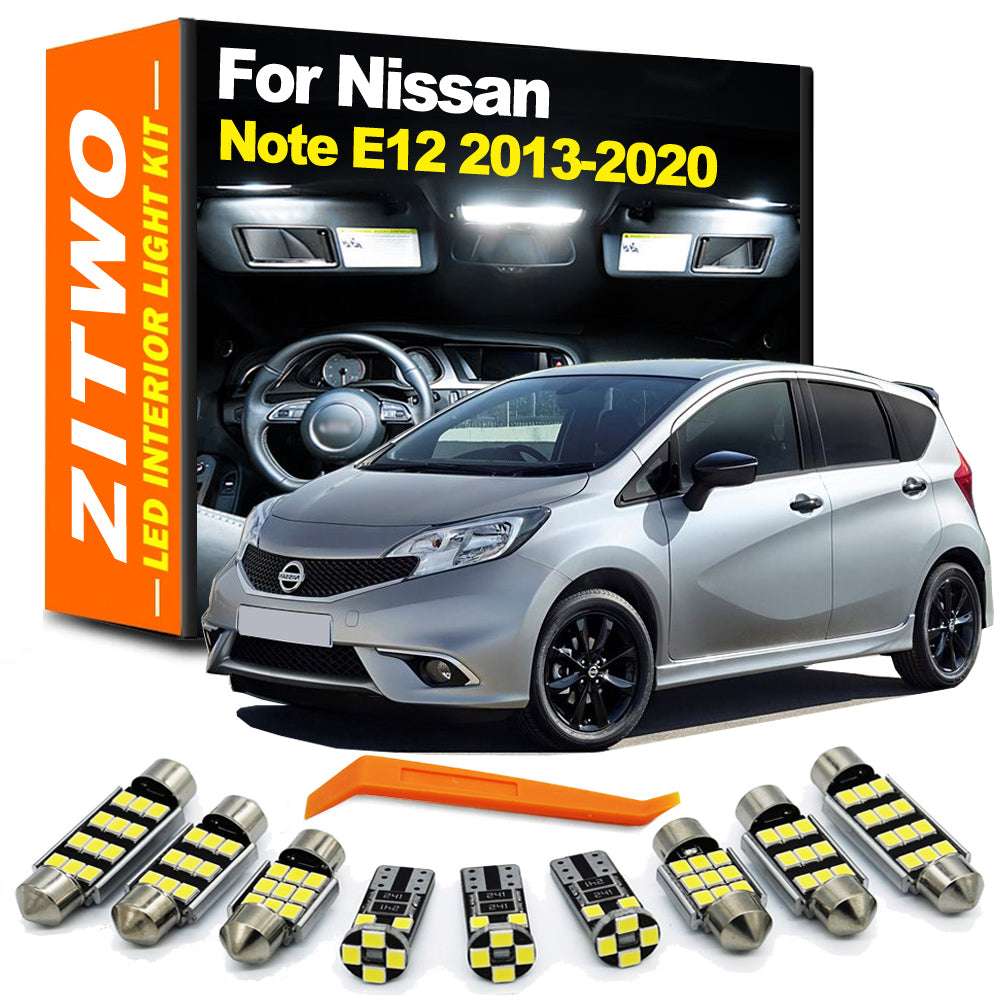 AutoGlowLED Canbus LED Interior Light Kit for Nissan Note E12 2013-2020 9Pcs
