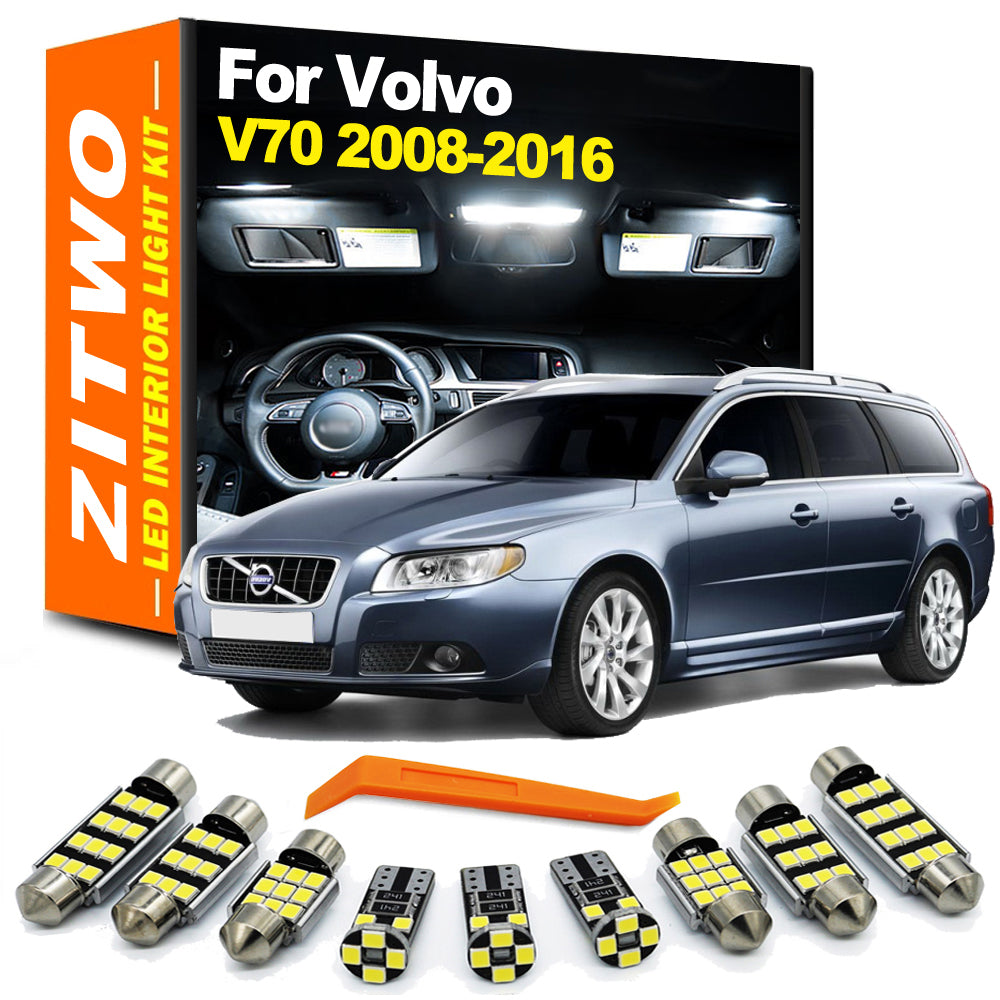 AutoGlowLED 17-Piece LED Interior Light Kit for Volvo V70 III 2008-2016