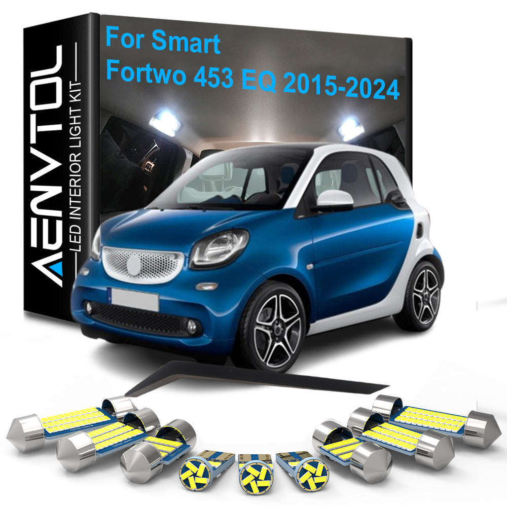 AutoGlowLED 8pc LED Interior Light Kit for Smart Fortwo 453 EQ Canbus