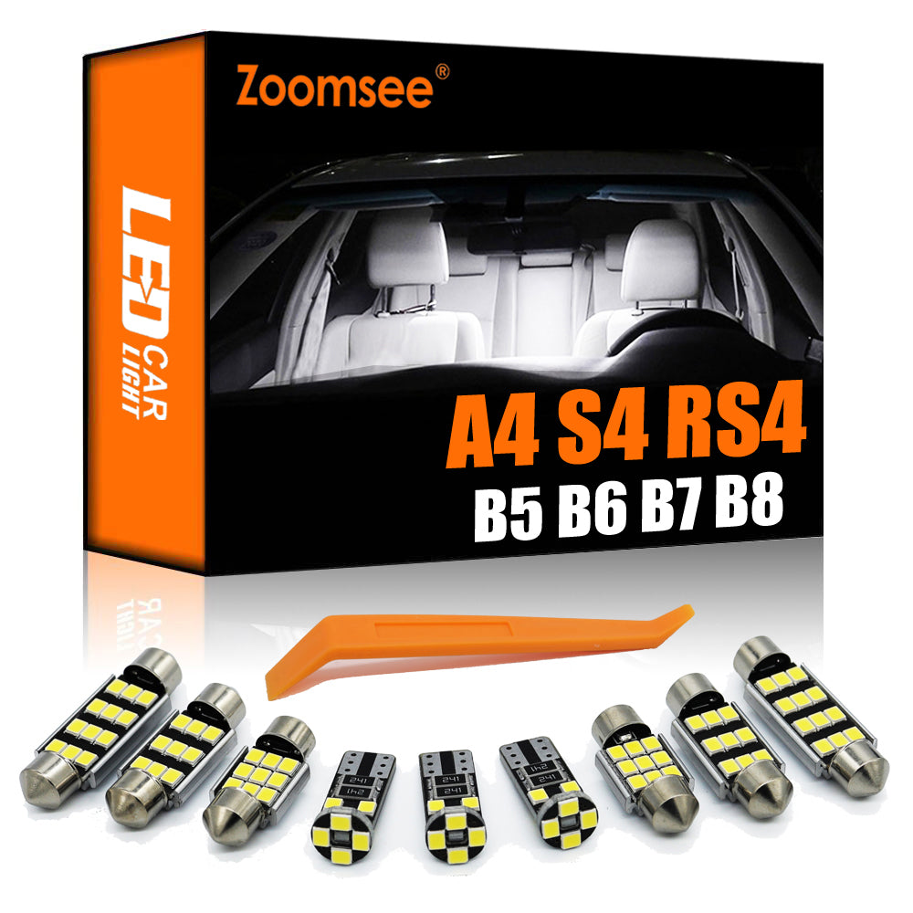AutoGlowLED Interior LED Light Kit for Audi A4 S4 RS4 B5 B6 B7 B8 Canbus No Error