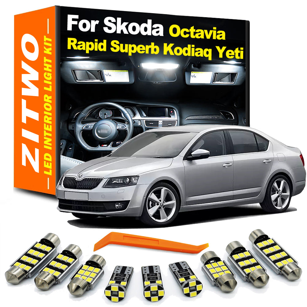 AutoGlowLED LED Interior Light Kit for Skoda Octavia Fabia Superb Rapid Yeti Kodiaq