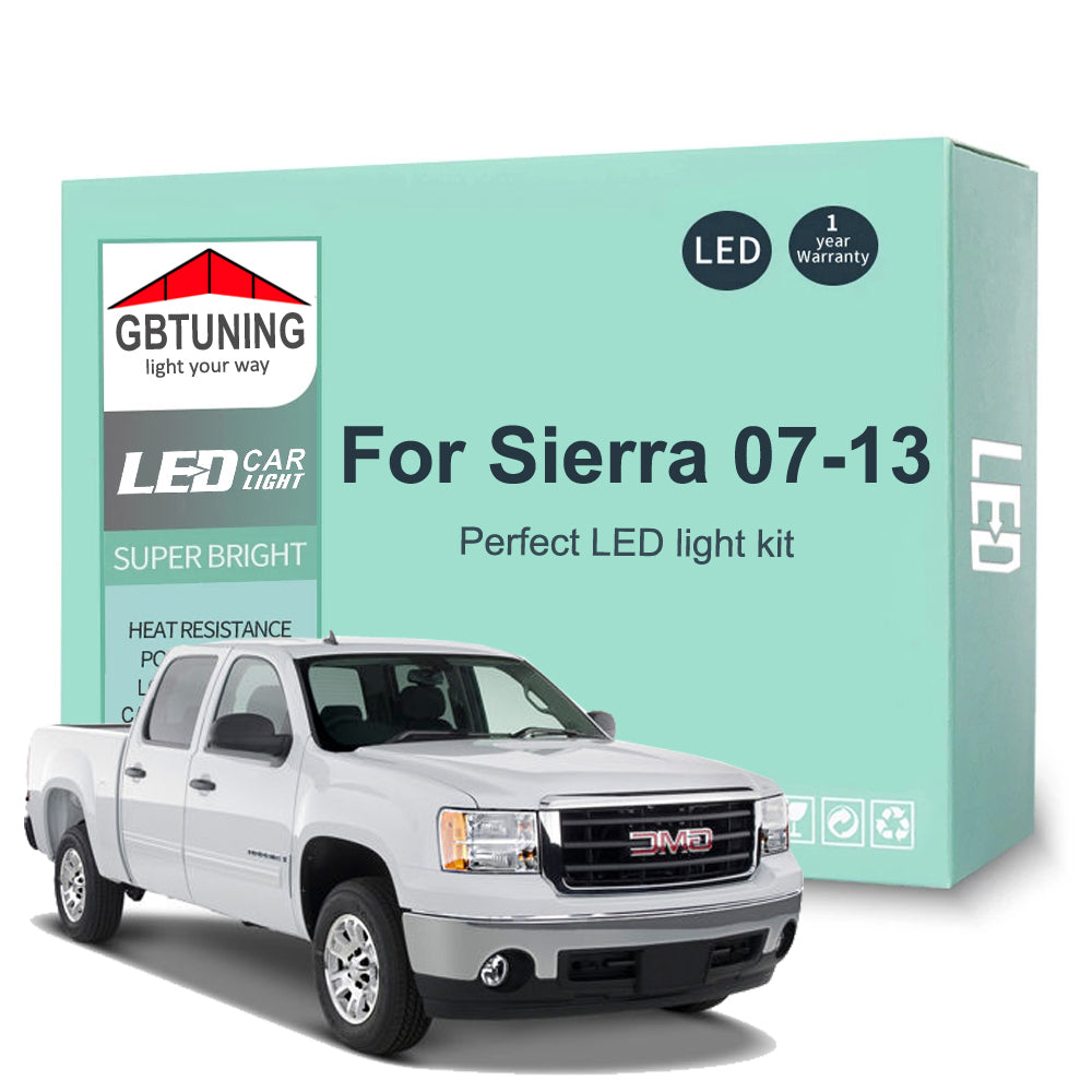 AutoGlowLED 16Pc Canbus LED Interior Light Kit for GMC Sierra 1500 2500 3500 2007-2013