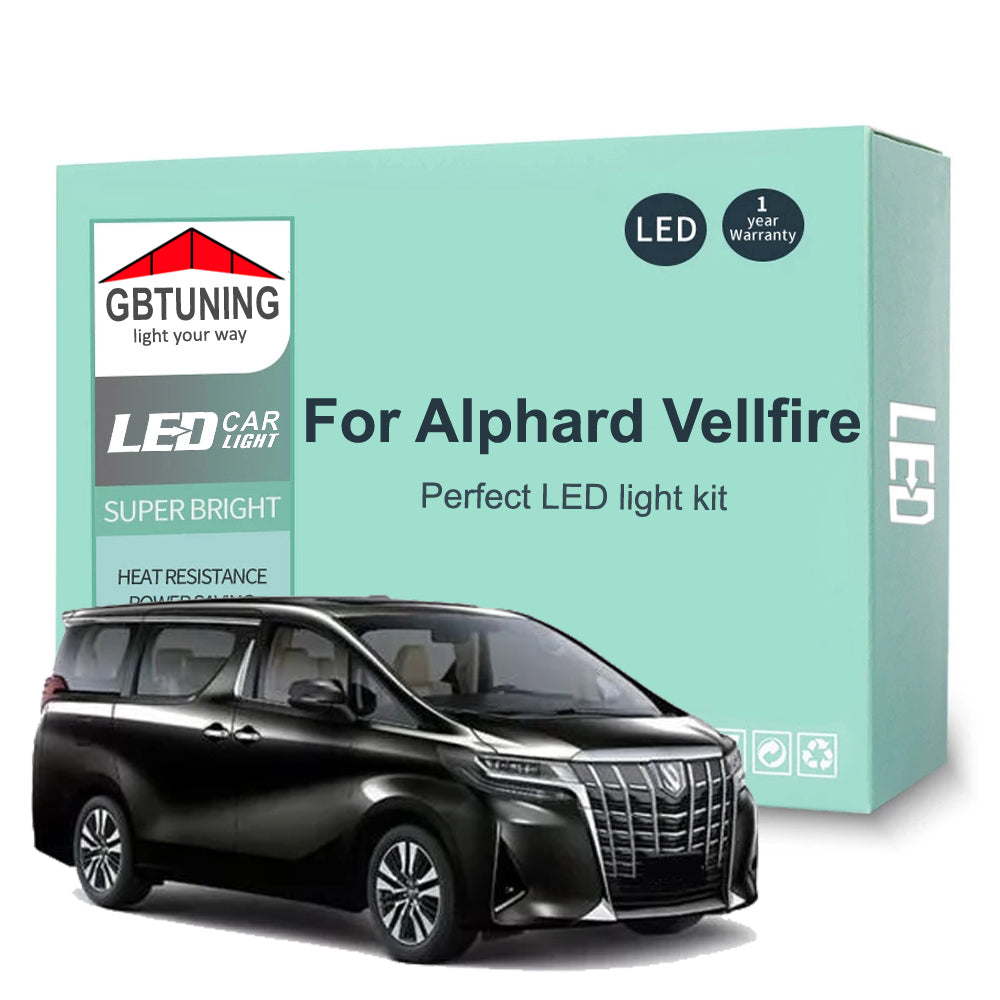 AutoGlowLED LED Interior Light Kit for Toyota Alphard Vellfire 10 20 30 Series