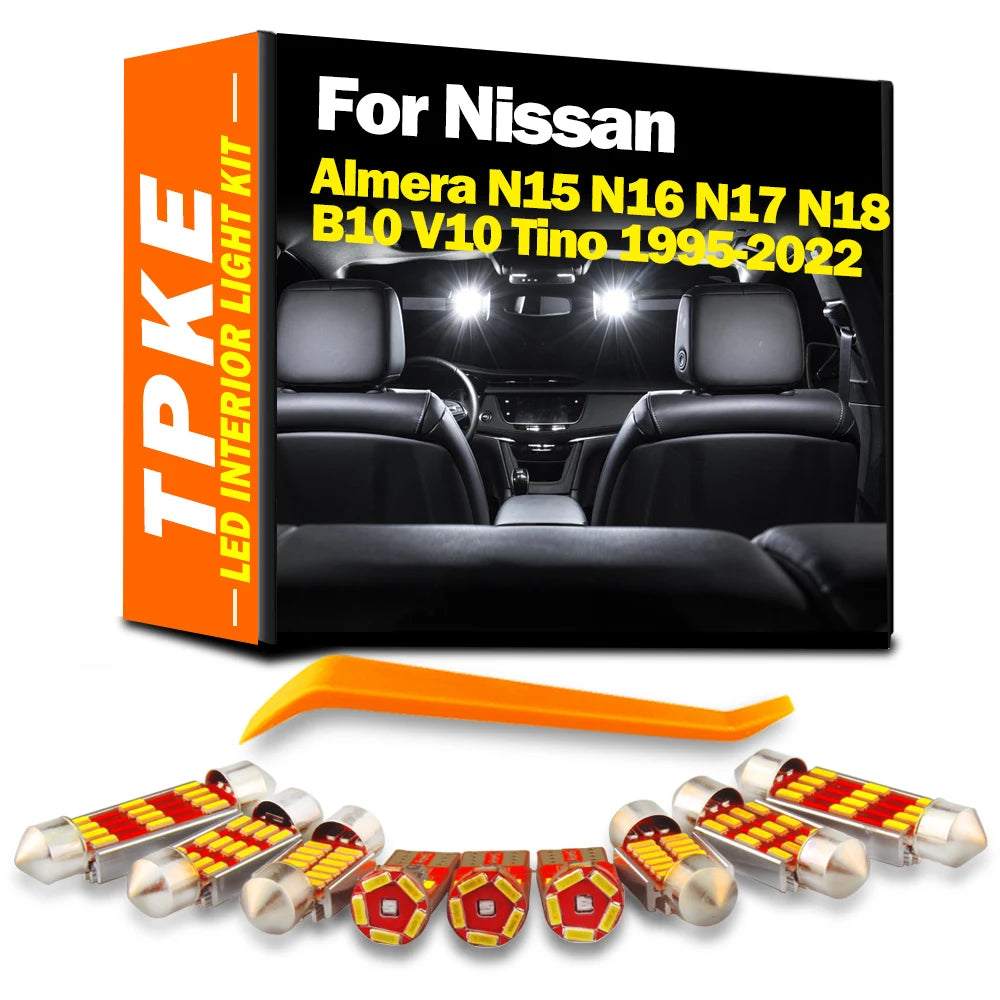 AutoGlowLED Interior LED Light Kit for Nissan Almera N15-N18 B10 V10 Tino