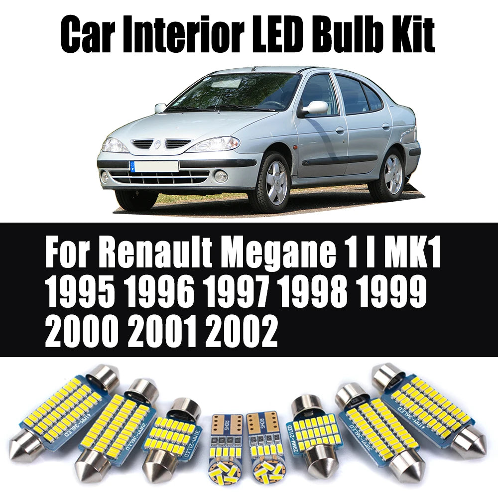 AutoGlowLED Canbus LED Interior Light Kit for Renault Megane 1 MK1 1995-2002