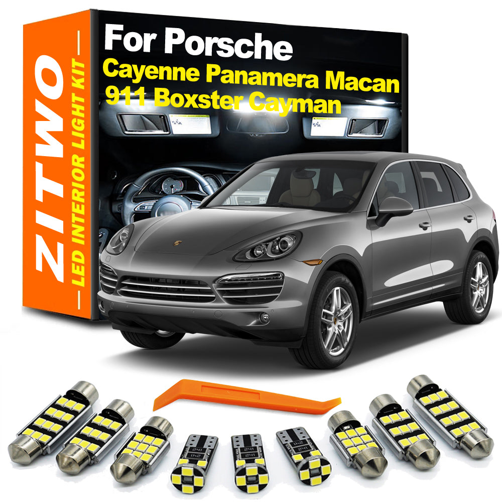 AutoGlowLED LED Interior Light Kit for Porsche Cayenne Panamera Macan Boxster Cayman 911