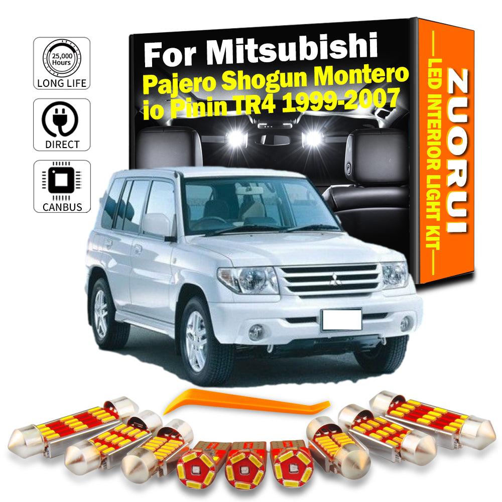 AutoGlowLED 11Pc Canbus Interior LED Light Kit for Mitsubishi Pajero Shogun Montero io Pinin TR4 1999-2007