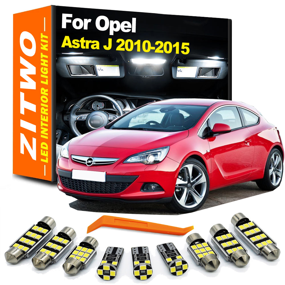 AutoGlowLED 13pc LED Interior Light Kit for Vauxhall Opel Astra J OPC GTC 2010-2015